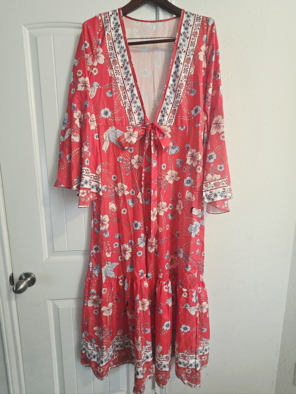 Red Floral Kimono
